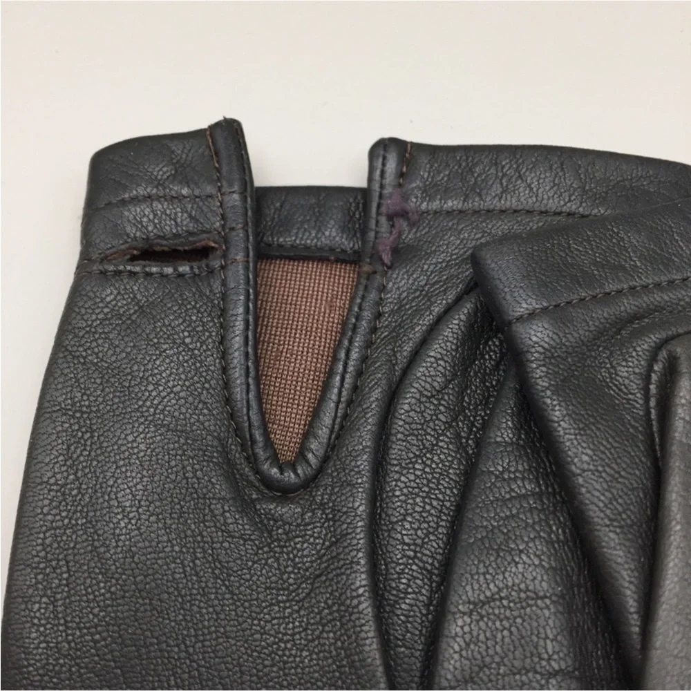 Vintage Brown Leather Gloves